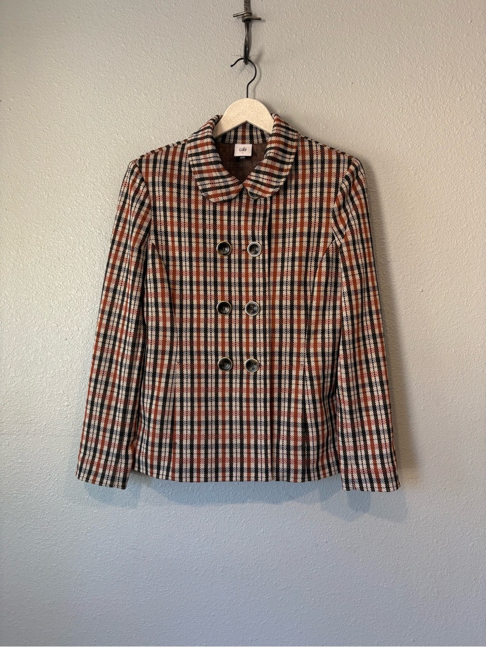 Cabi 4118 Jazzy Plaid Blazer Sweater Jacket Size Small - Picture 2 of 8